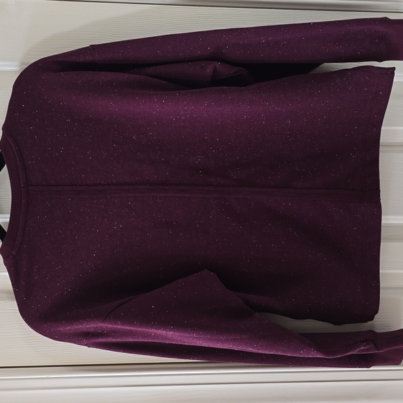 PUMA BRAND SIGNATURE WOMENS SPECKLED PURPLE PULLOVER CREWNECK SWEATSHIRT SIZE XS - Picture 15 of 16